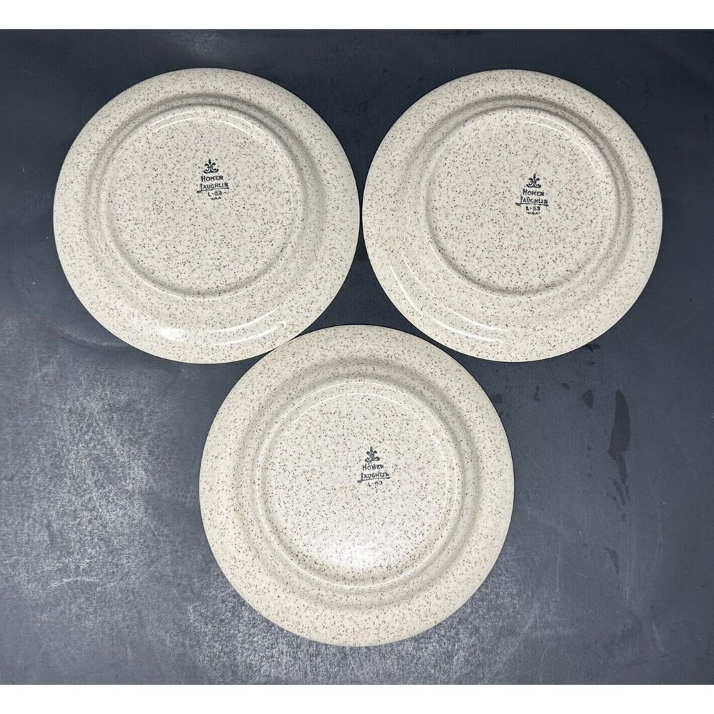 6 HOMER LAUGHLIN COUNTRY WHEAT 7" Plates Table Fair Homestead Harlequin Speckled - Picture 10 of 13